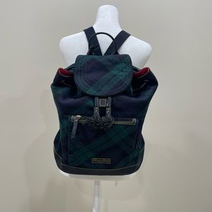 Dooney & Bourke Plaid Drawstring Backpack